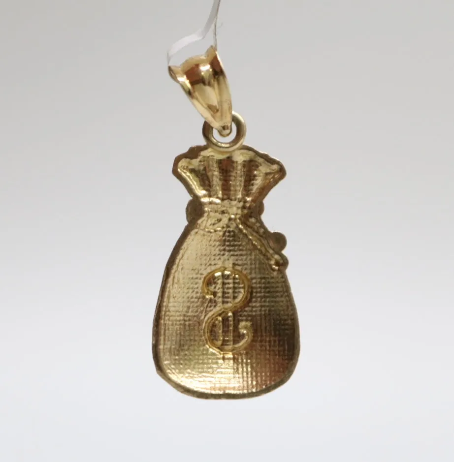 10K Yellow Gold Money Bag Charm (1.5 Grams)