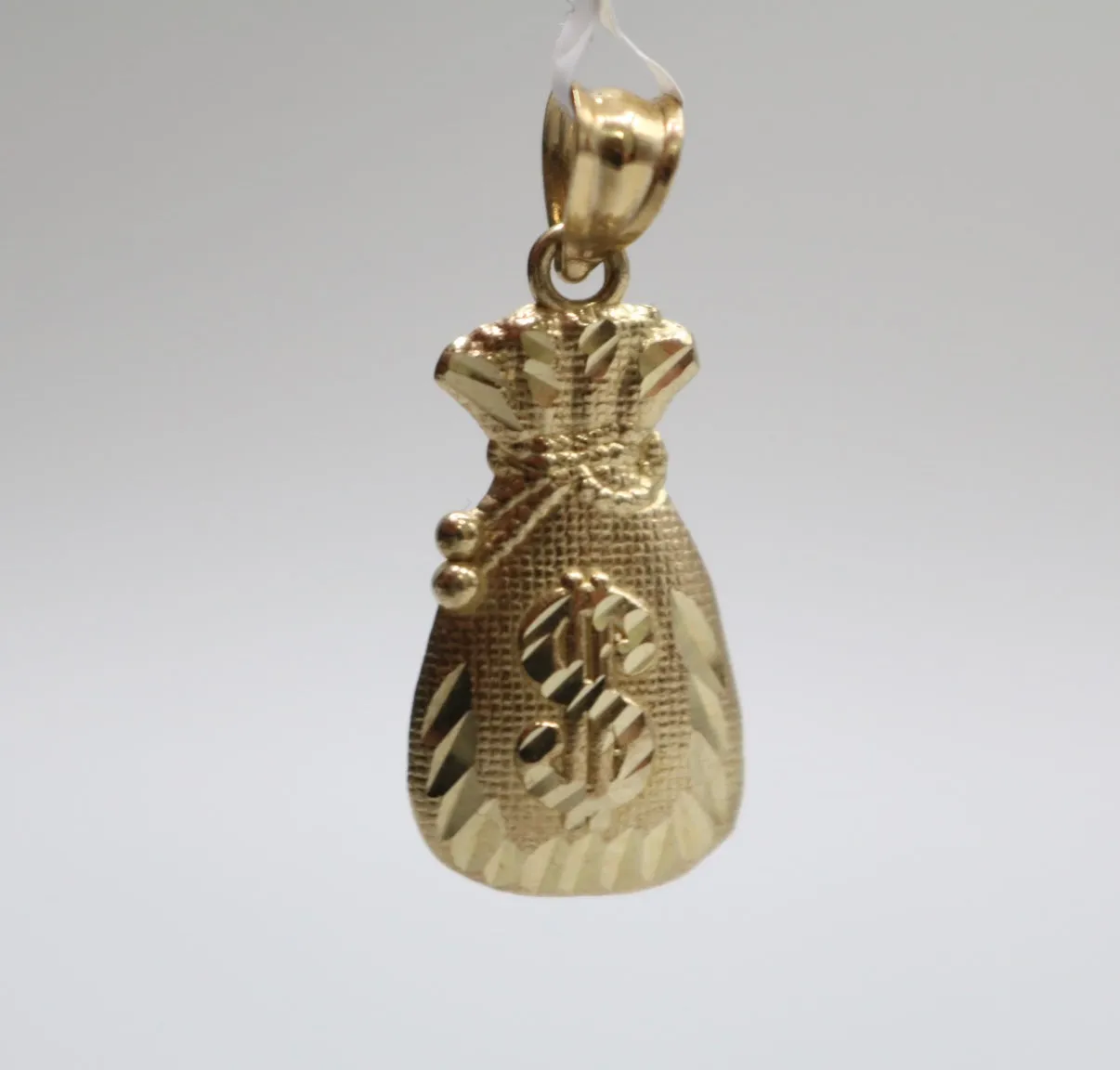 10K Yellow Gold Money Bag Charm (1.5 Grams)