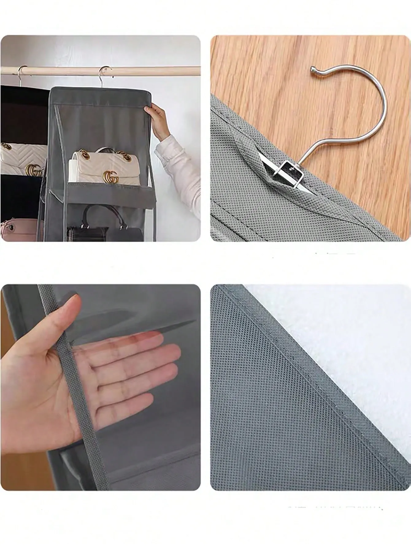 1pc Random Color Home Bag Storage Bag, Household Three-Dimensional Dust-Proof Hanging Bag