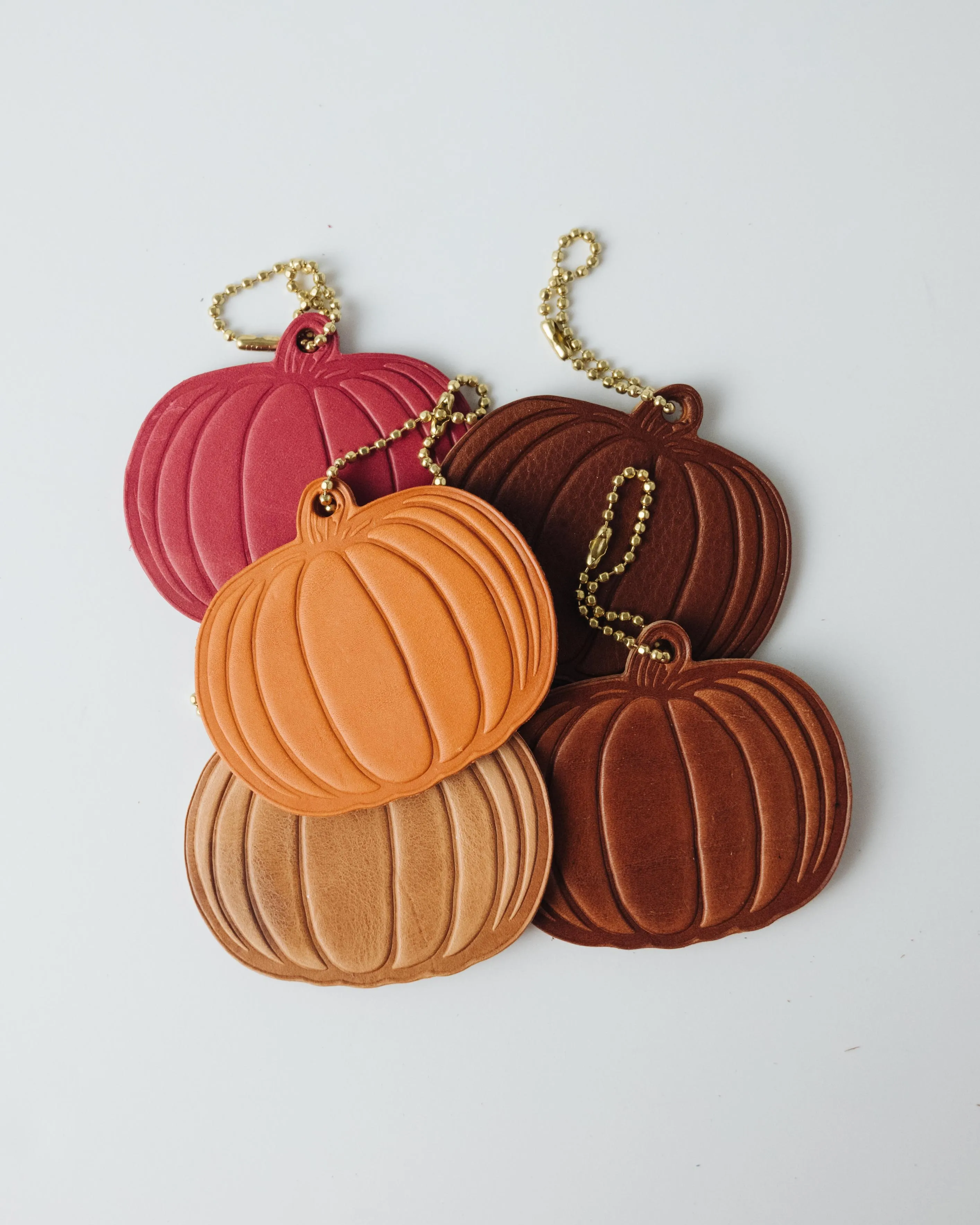 2-Ply Horween Pumpkin Tag