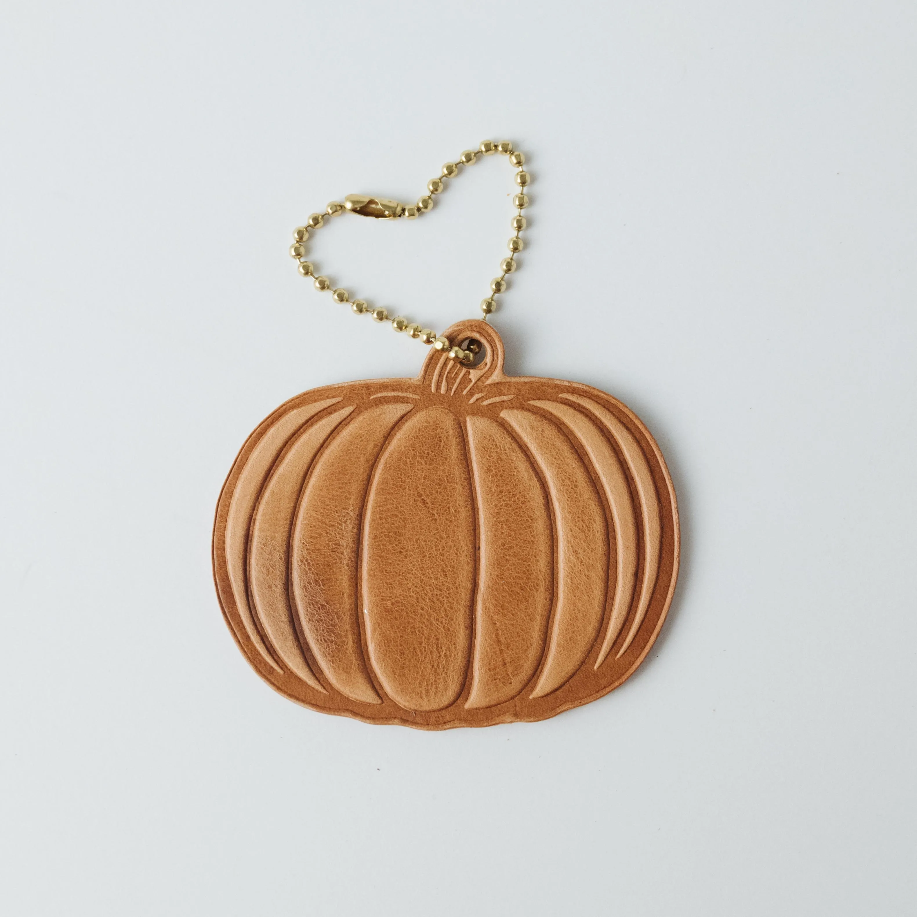 2-Ply Horween Pumpkin Tag