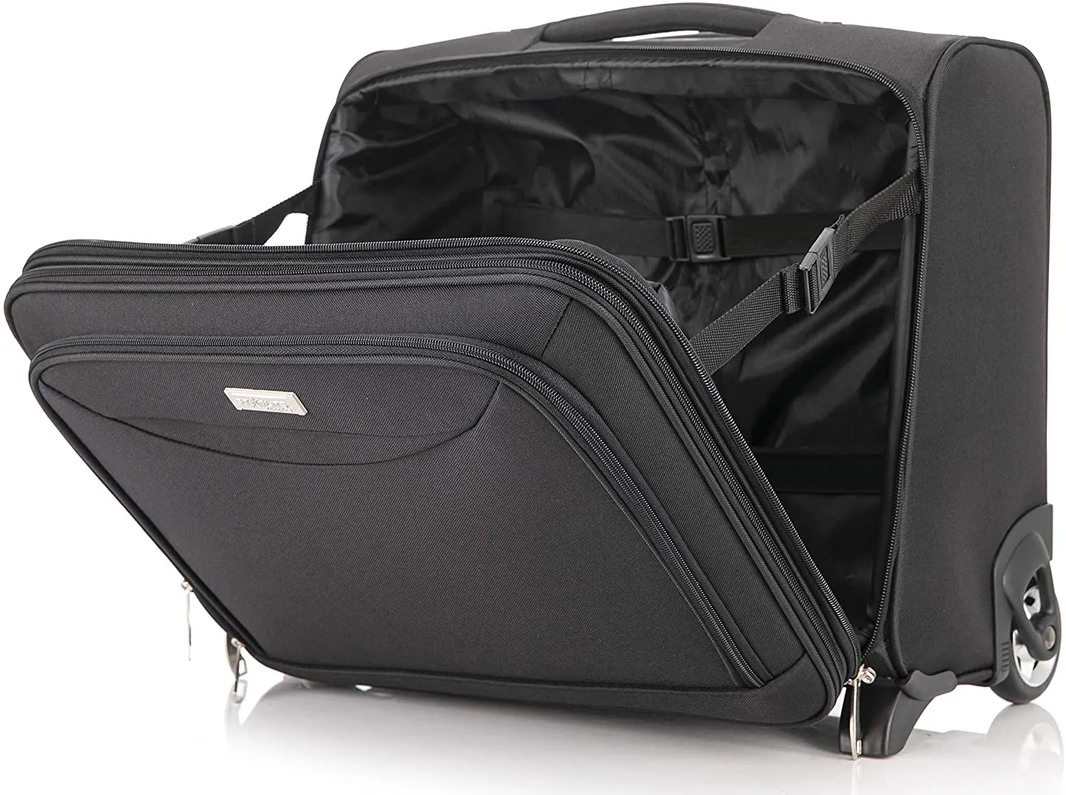 2 Wheel Laptop Trolley Case (Black)