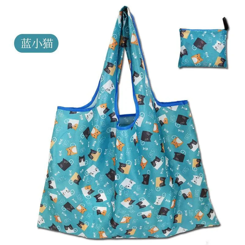 210D Oxford cloth shape folding shopping bag environmental protection storage bag LI-010003