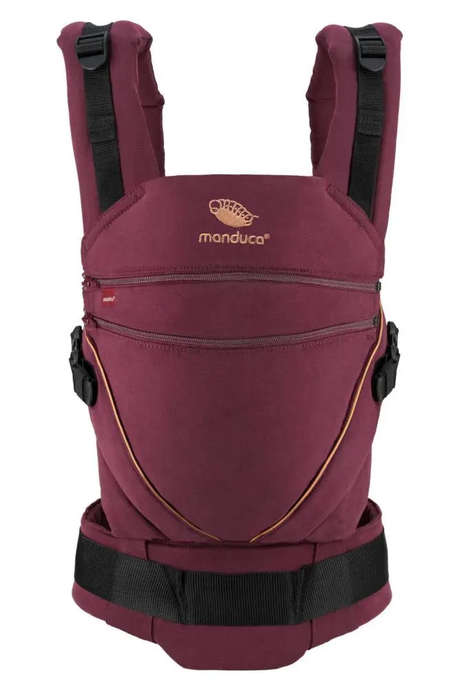 [3 Years Local Warranty] Manduca XT Organic Cotton Baby & Toddler Carrier - Denim Berry Toffee