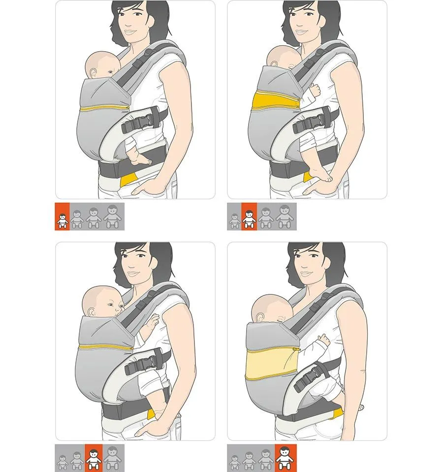 [3 Years Local Warranty] Manduca XT Organic Cotton Baby & Toddler Carrier - Grey Ocean