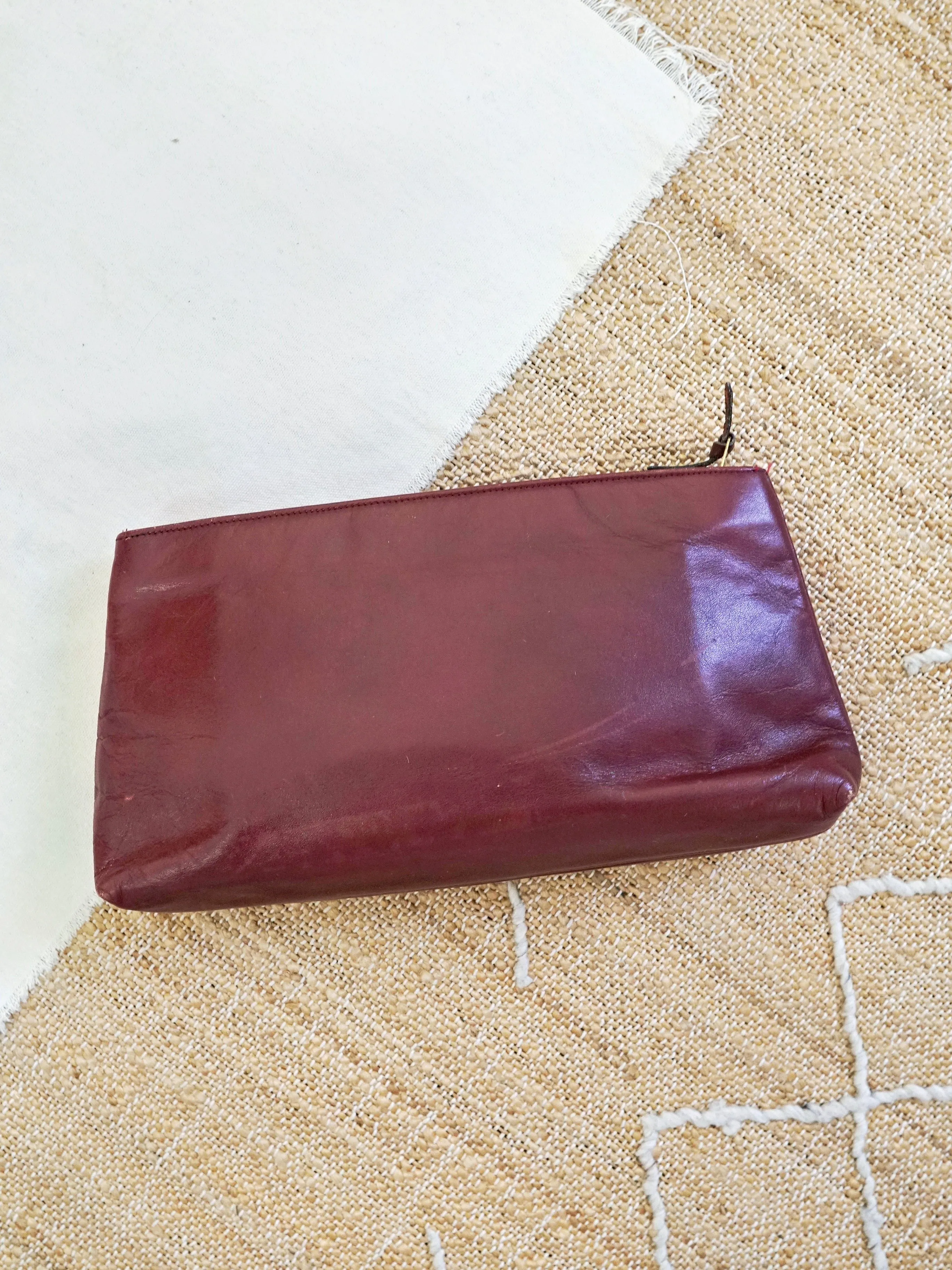 80's Etienne Aigner Oxblood Clutch