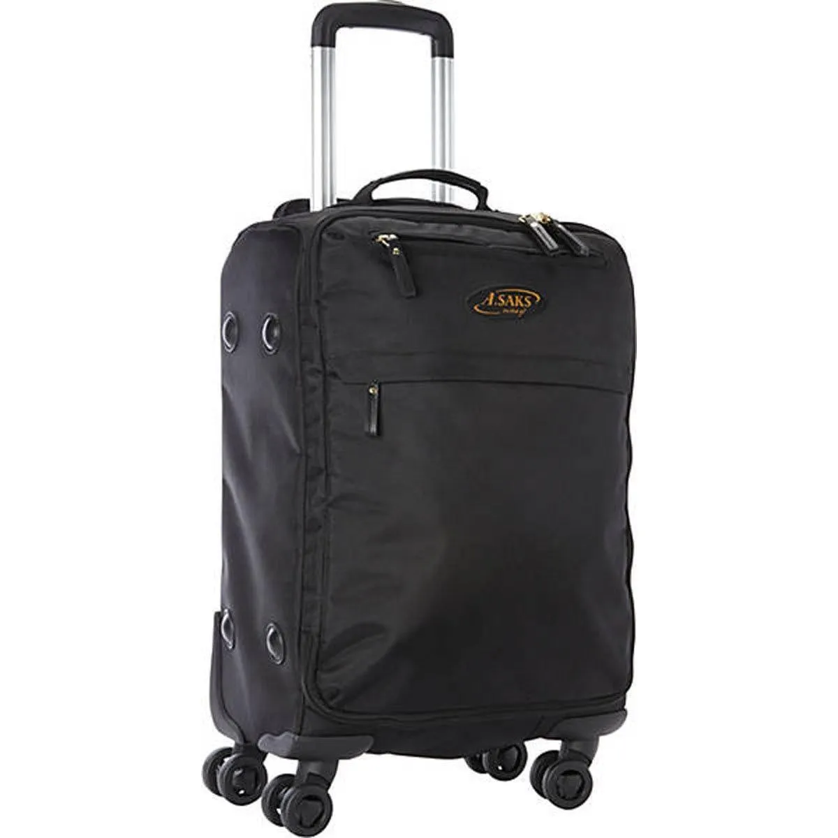 A. Saks 22” Lightweight Spinner Carry- On Dual spinner wheels