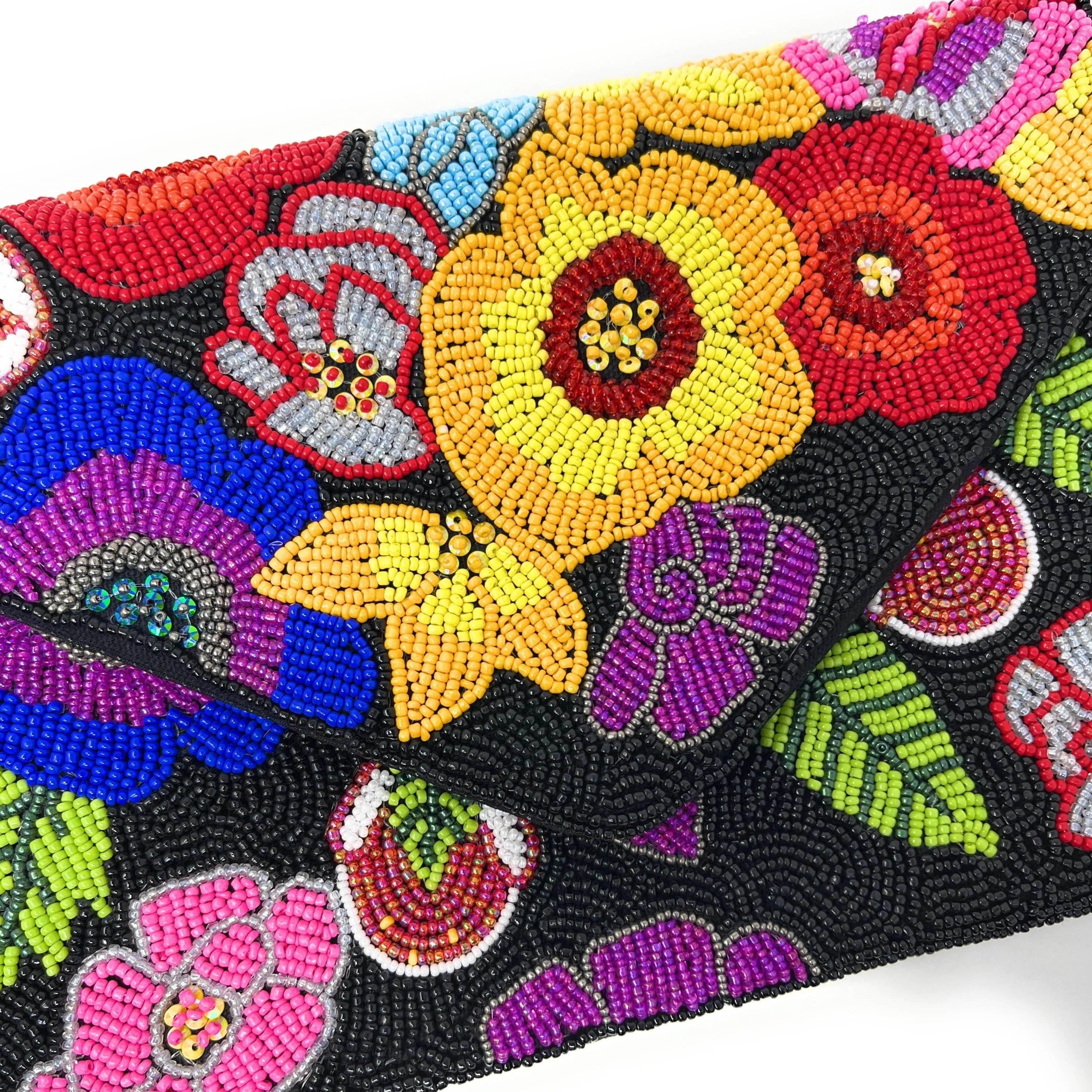 Alice Beaded Floral Clutch Purse