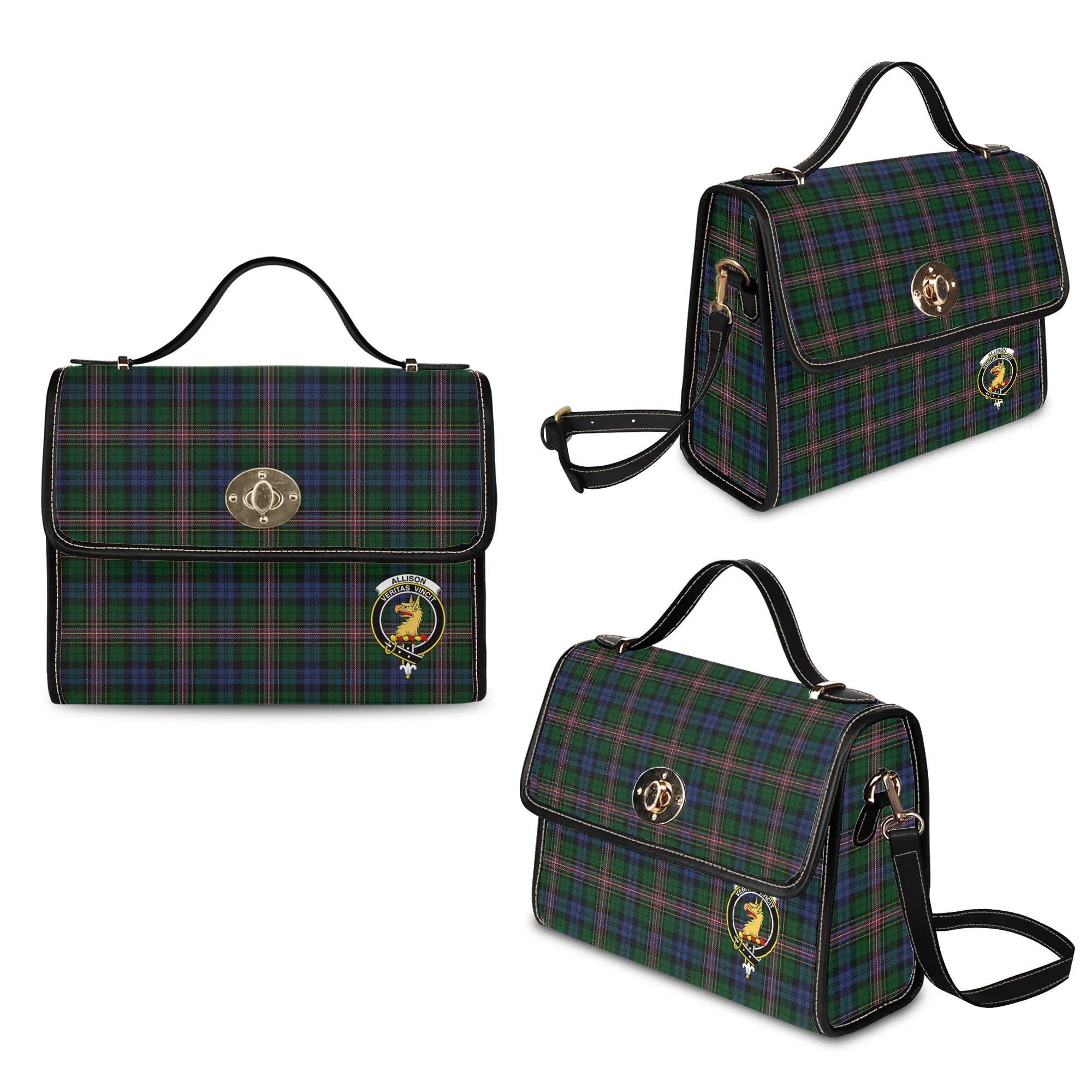 Allison Tartan Waterproof Canvas Bag with Family Crest