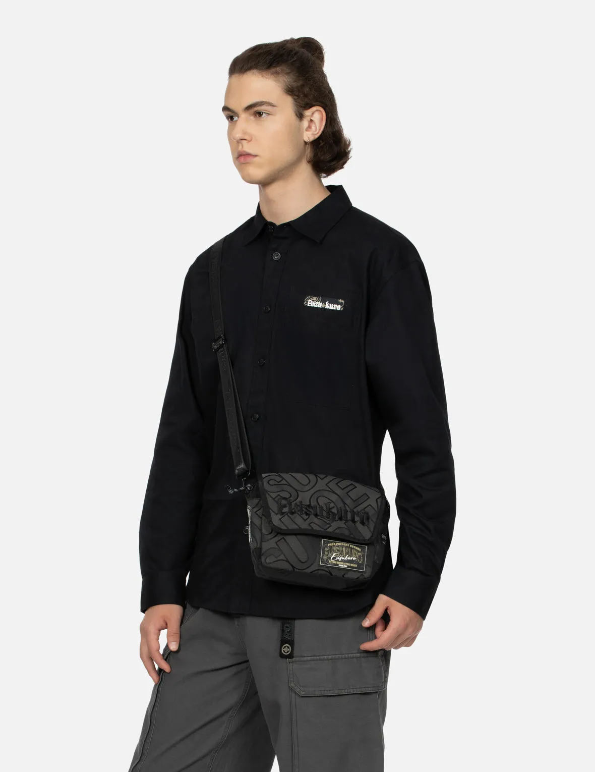 Allover Logo Jacquard Shoulder Bag