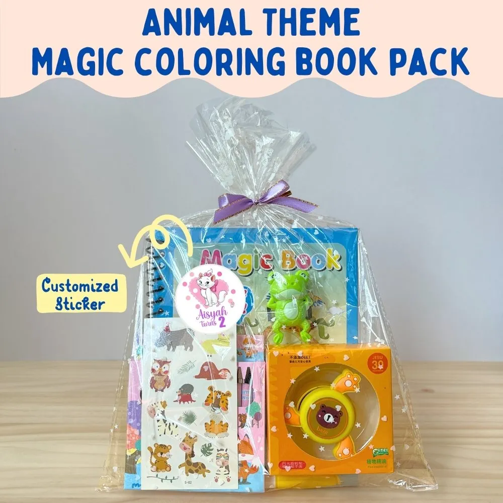 Animal Theme Magic Water Colouring Book Goodie Bag