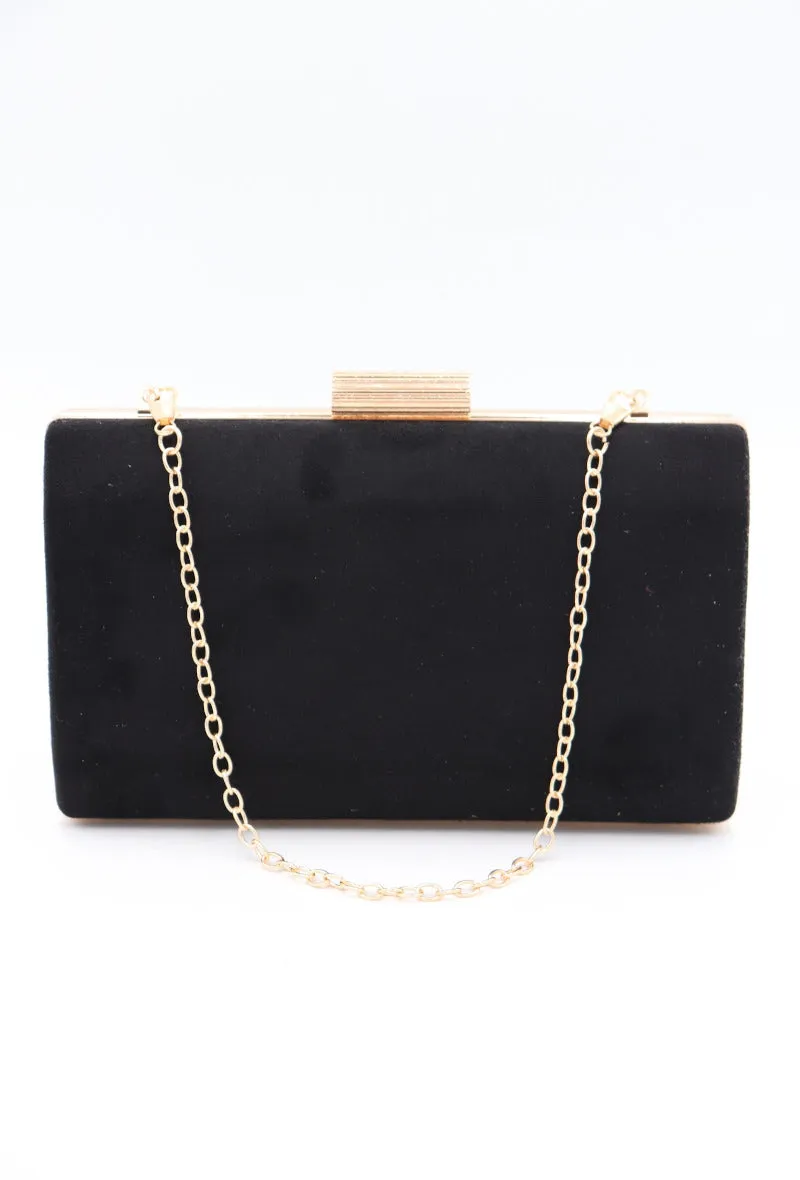 Annika Suede Clutch (Black)