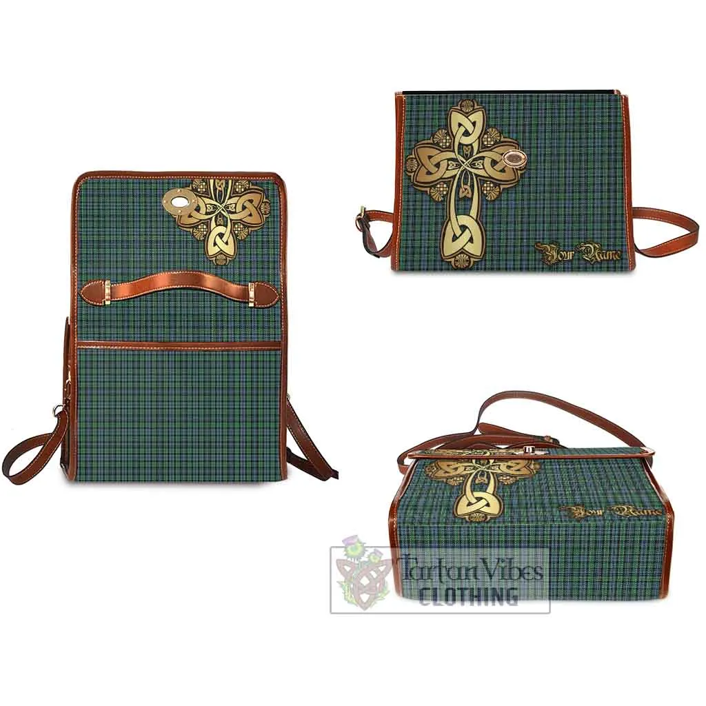 Arbuthnot Tartan Waterproof Canvas Bag Golden Thistle Celtic Cross Style