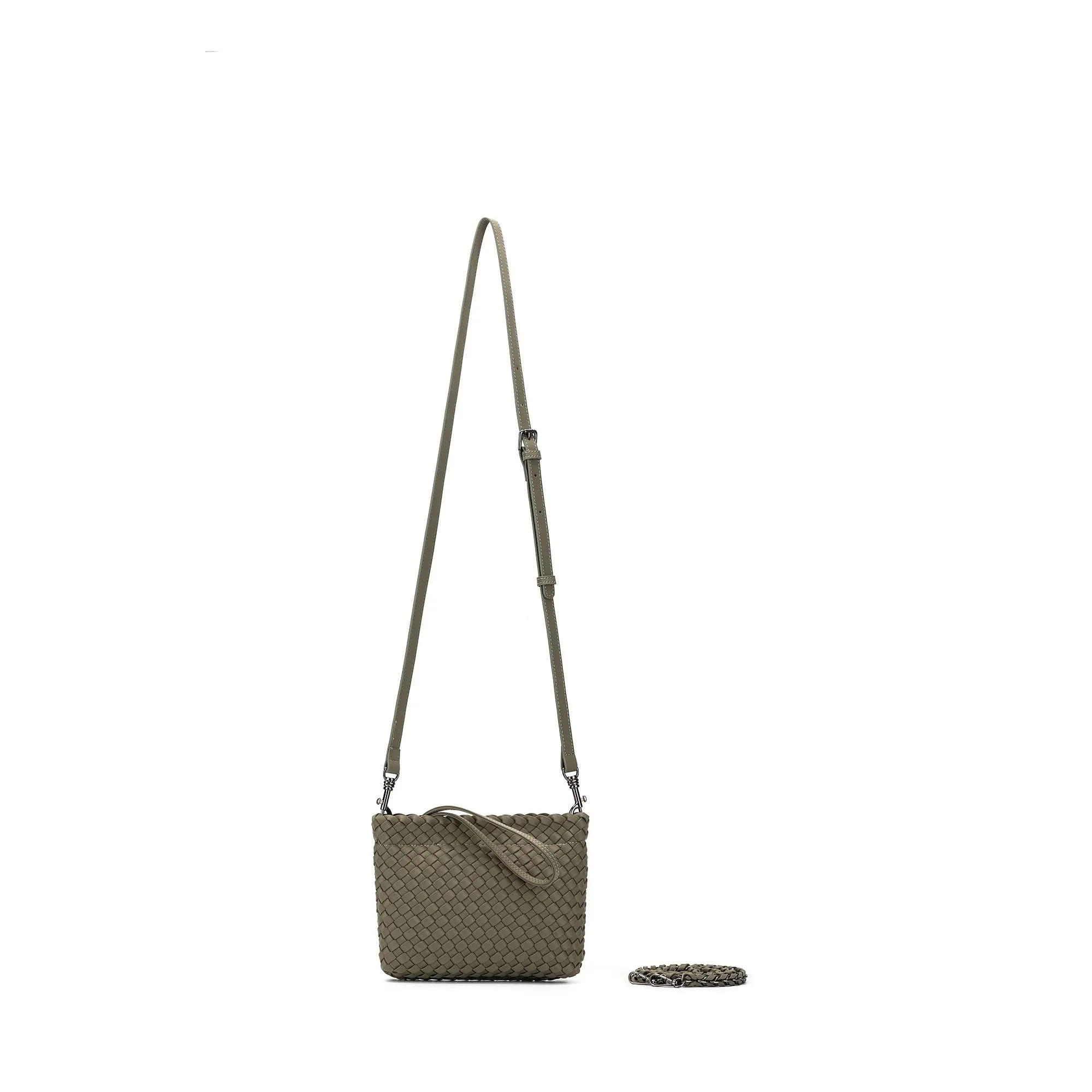 Aria Light Olive Clutch Crossbody Bag