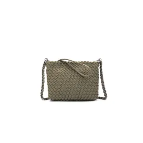 Aria Light Olive Clutch Crossbody Bag