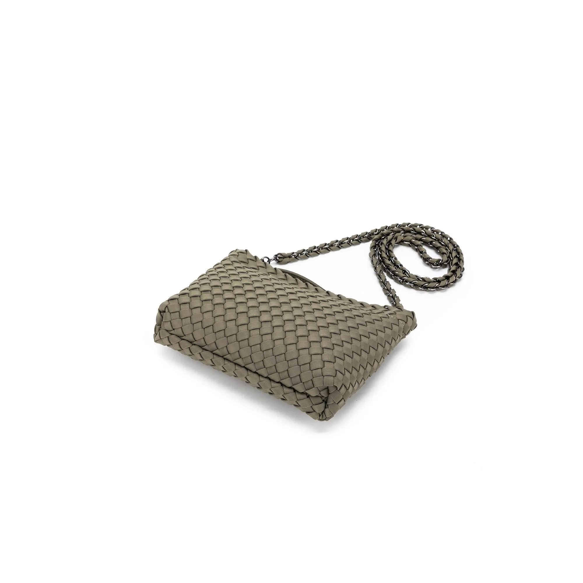 Aria Light Olive Clutch Crossbody Bag