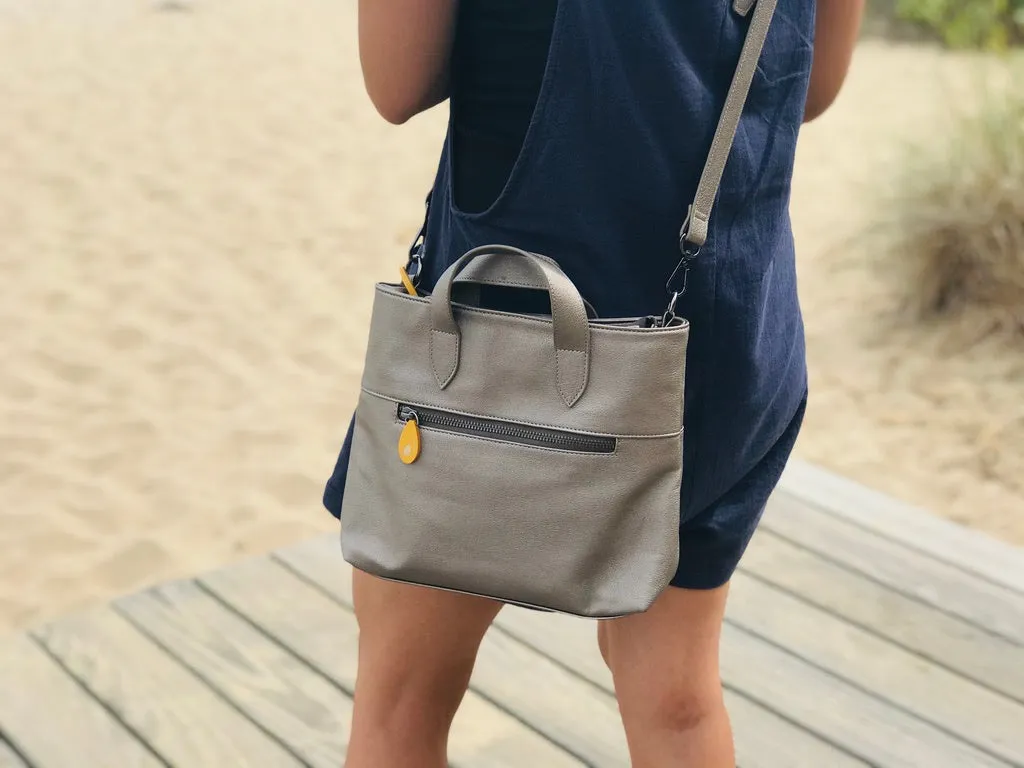 Atlantic Crossbody Satchel: Chic & Compact Vegan Bag for Essentials (Phone, Wallet, Water Bottle)