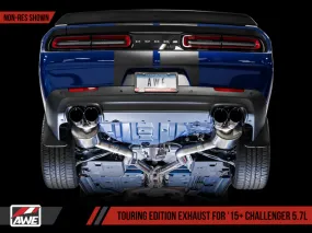 AWE Tuning 2017  Challenger 5.7 Touring Edition Exhaust - Non-Resonated - Diamond Black Quad Tips