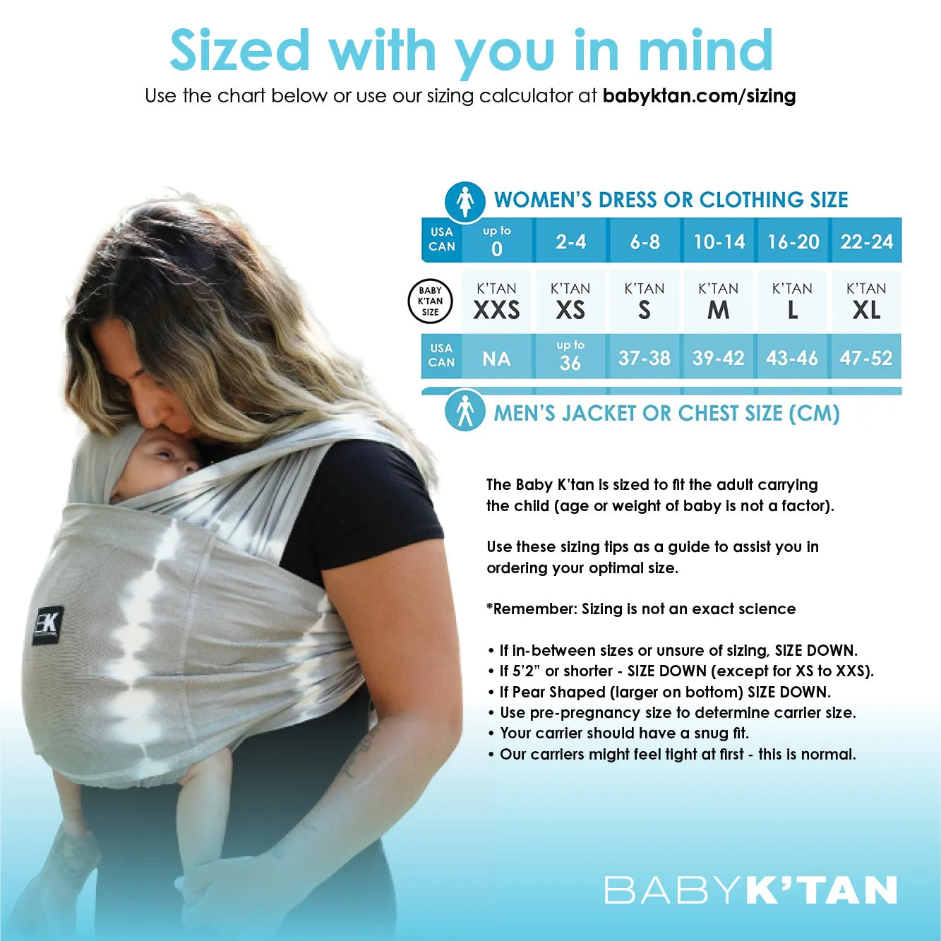 Baby K'tan Original Baby Carrier - Dandelion - XS