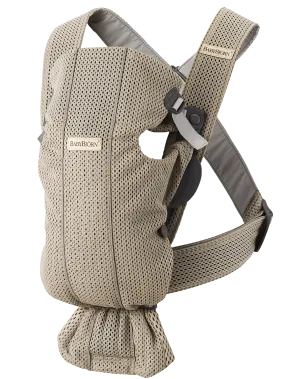 BabyBjorn Draagzak Mini 3D Mesh Grijs Beige