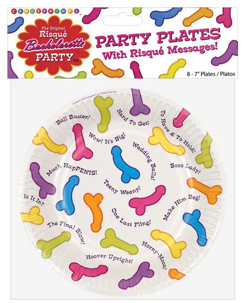 Bachelorette Risque Party Plates - Bag Of 8