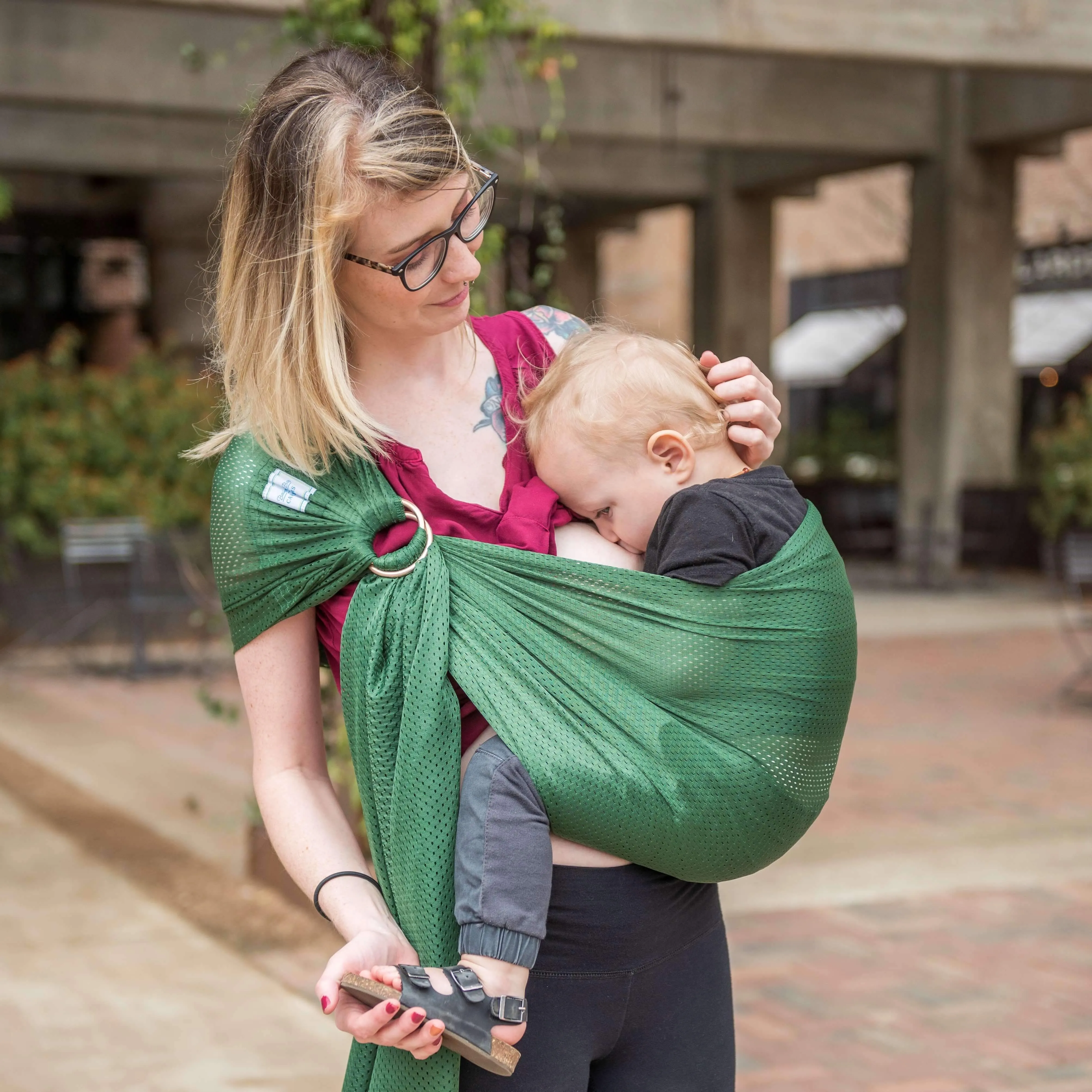 Beachfront Baby Water Ring Sling Palm Leaf