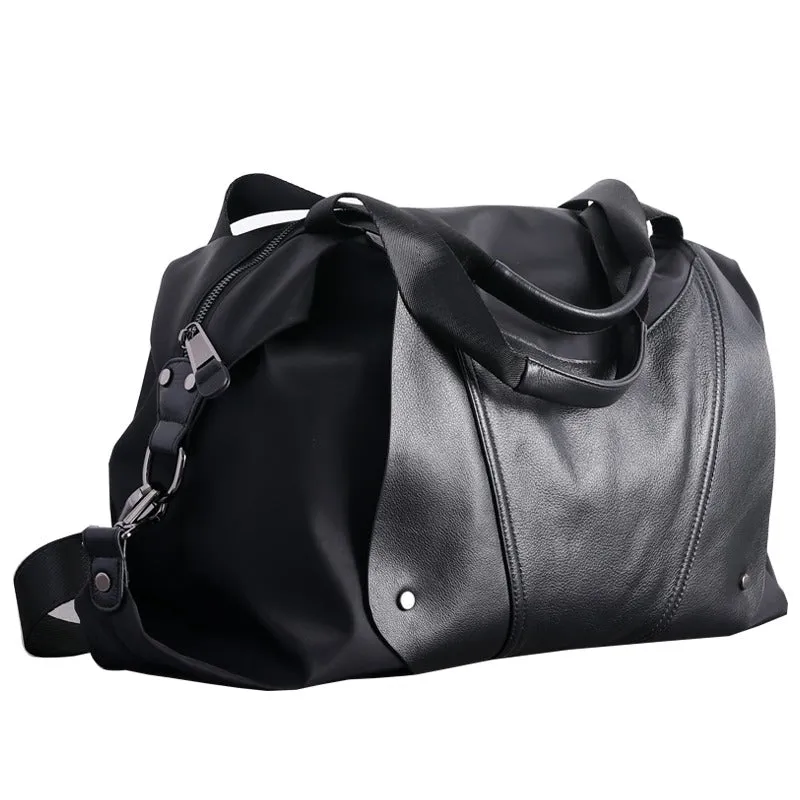 Black Nylon Duffle Bag for Women Black Nylon Crossbody Bag Womens Nylon Travel Bag