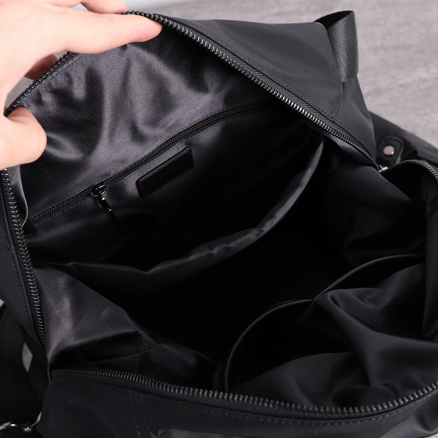 Black Nylon Duffle Bag for Women Black Nylon Crossbody Bag Womens Nylon Travel Bag