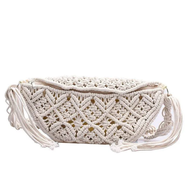 Bohemian Style Female Crochet Cotton Waist Pack