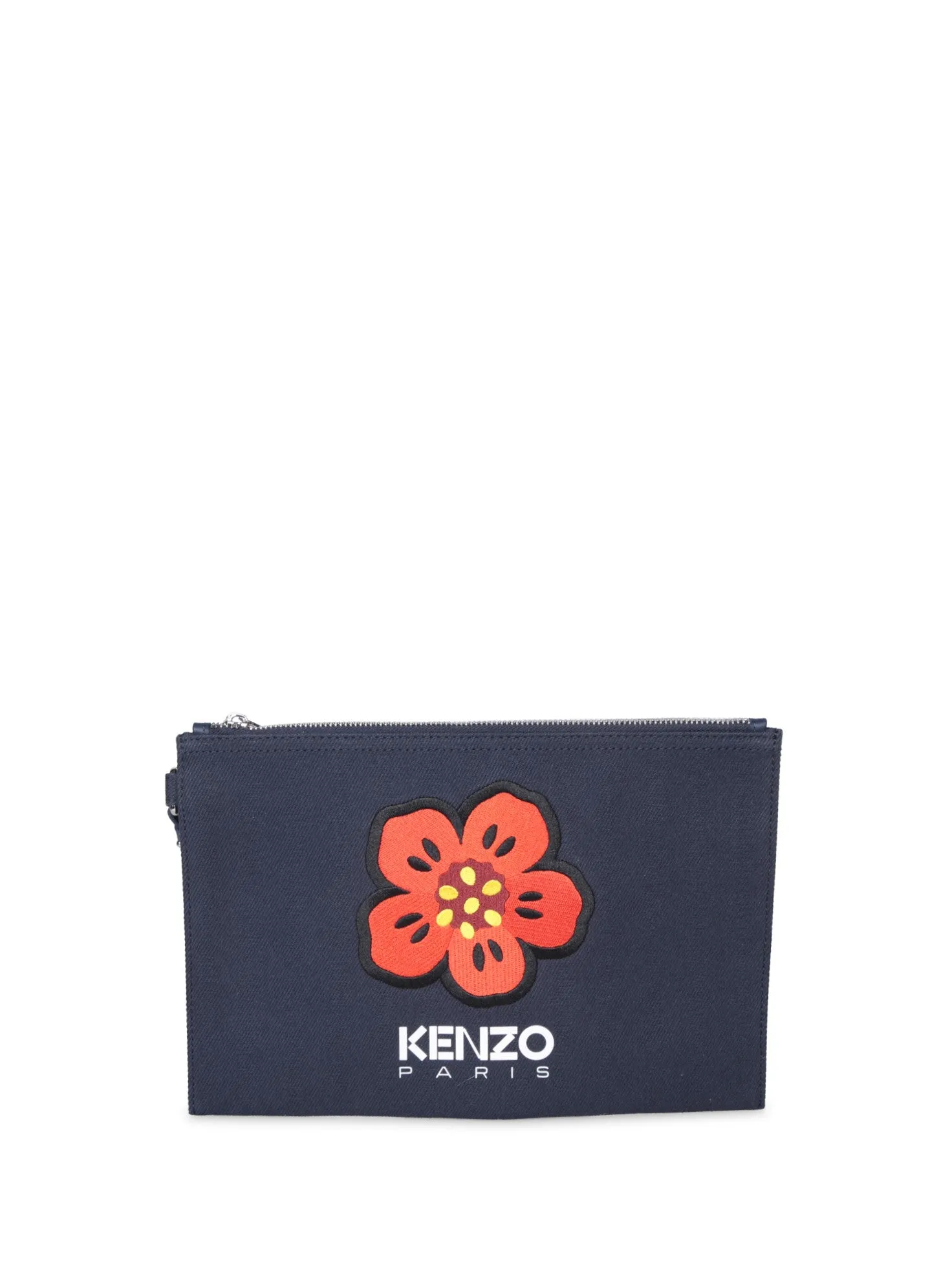 Boke Flower blue clutch bag