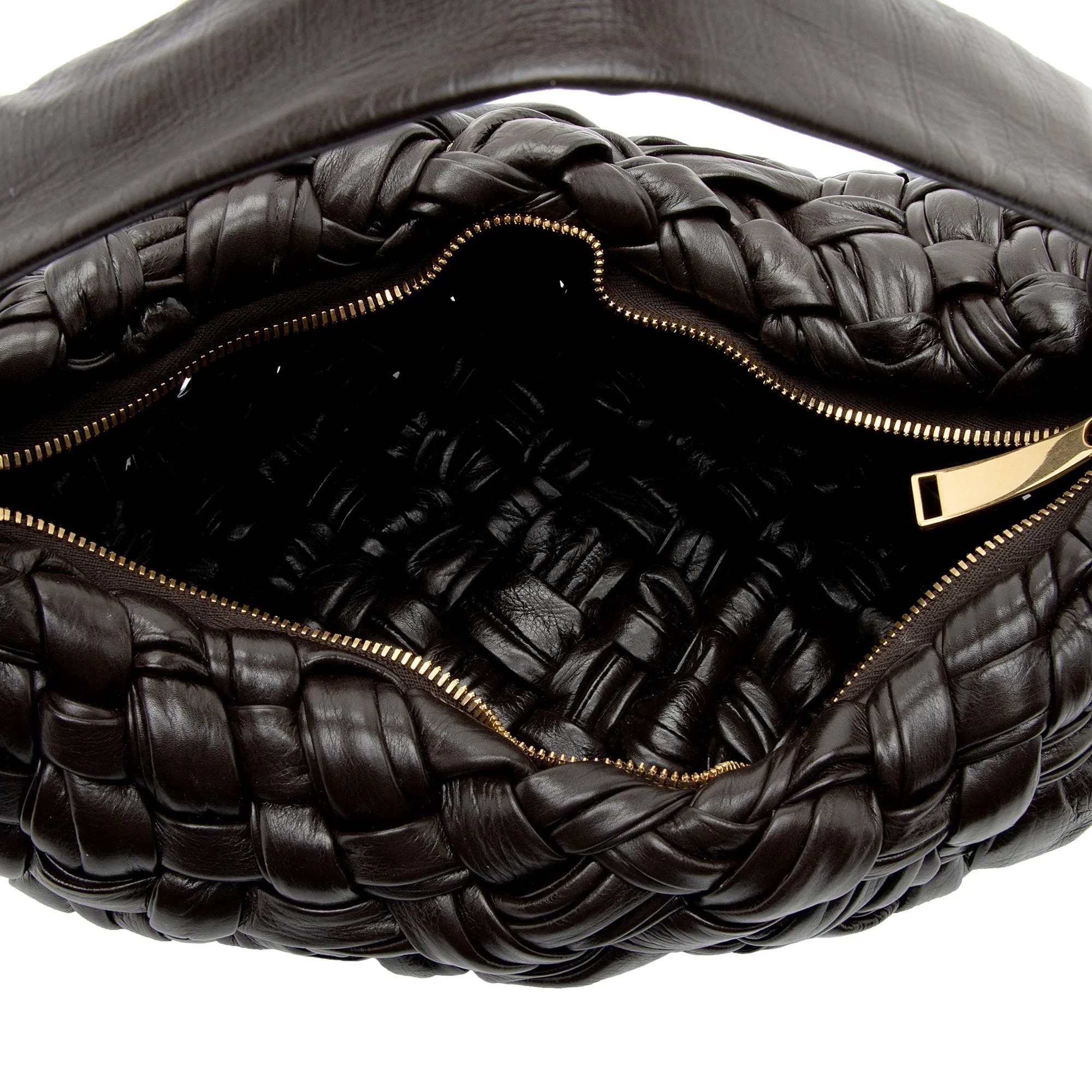 Bottega Veneta Foulard Intrecciato Banana Hobo (SHF-Uae3dd)