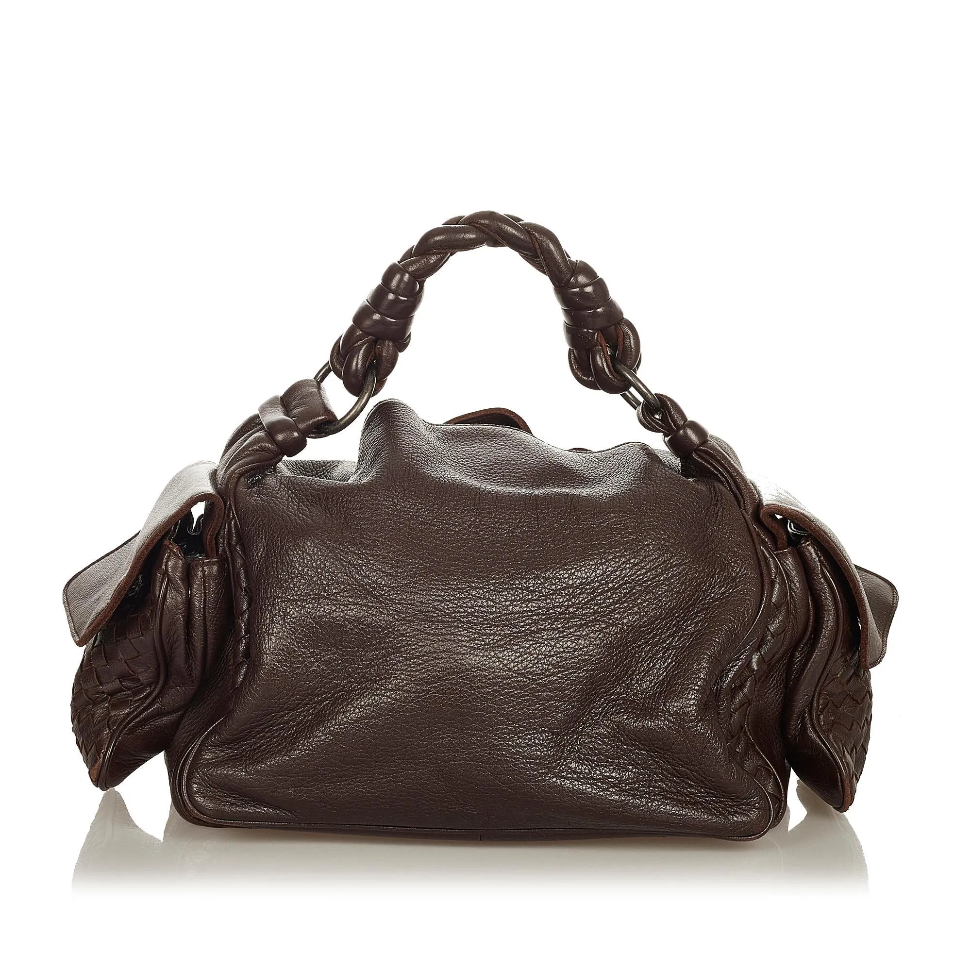 Bottega Veneta Intrecciato Leather Shoulder Bag (SHG-26581)