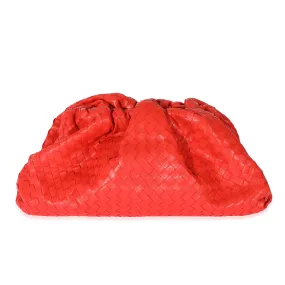 Bottega Veneta Red Intrecciato Leather Maxi The Pouch