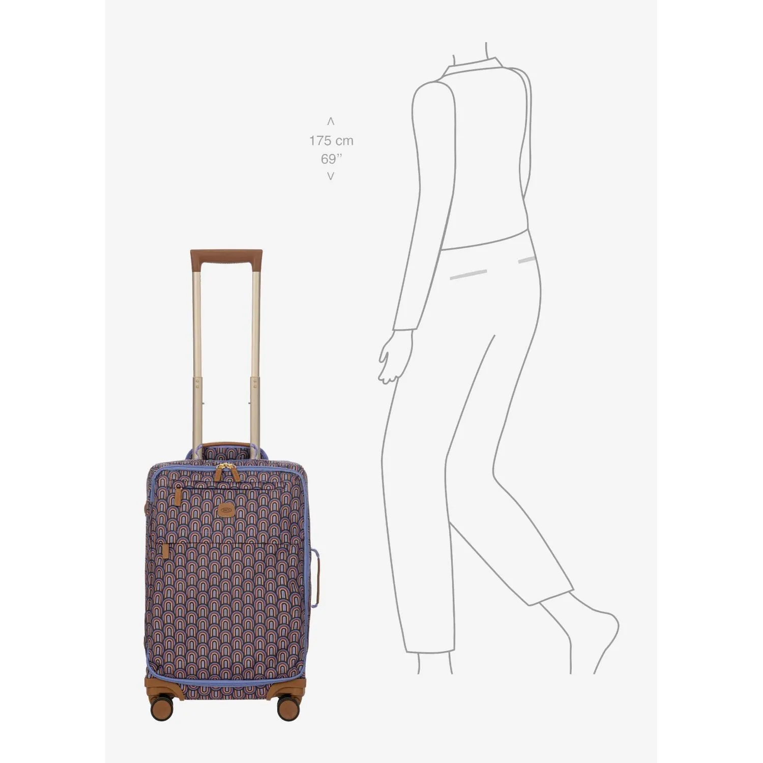 BRIC'S X-Travel 22" Carry On Luggage With Front Access Opening Spinner