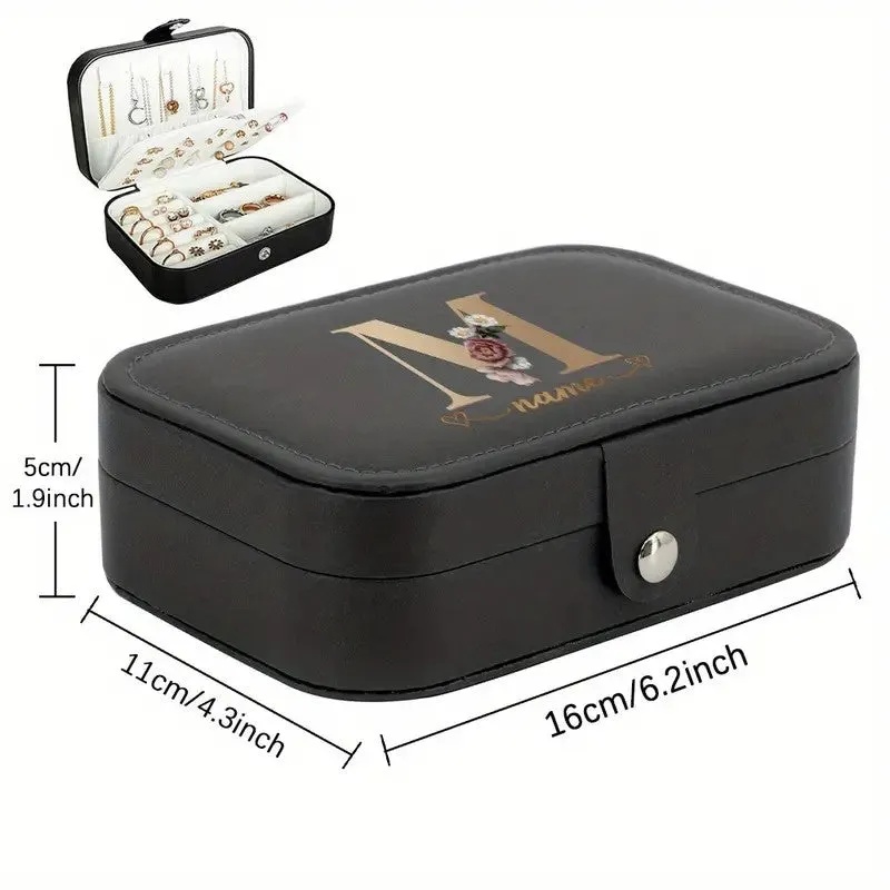 Bridal Party Personalized Gifts l Bridesmaid Travel Large Jewelry Box l JB-002