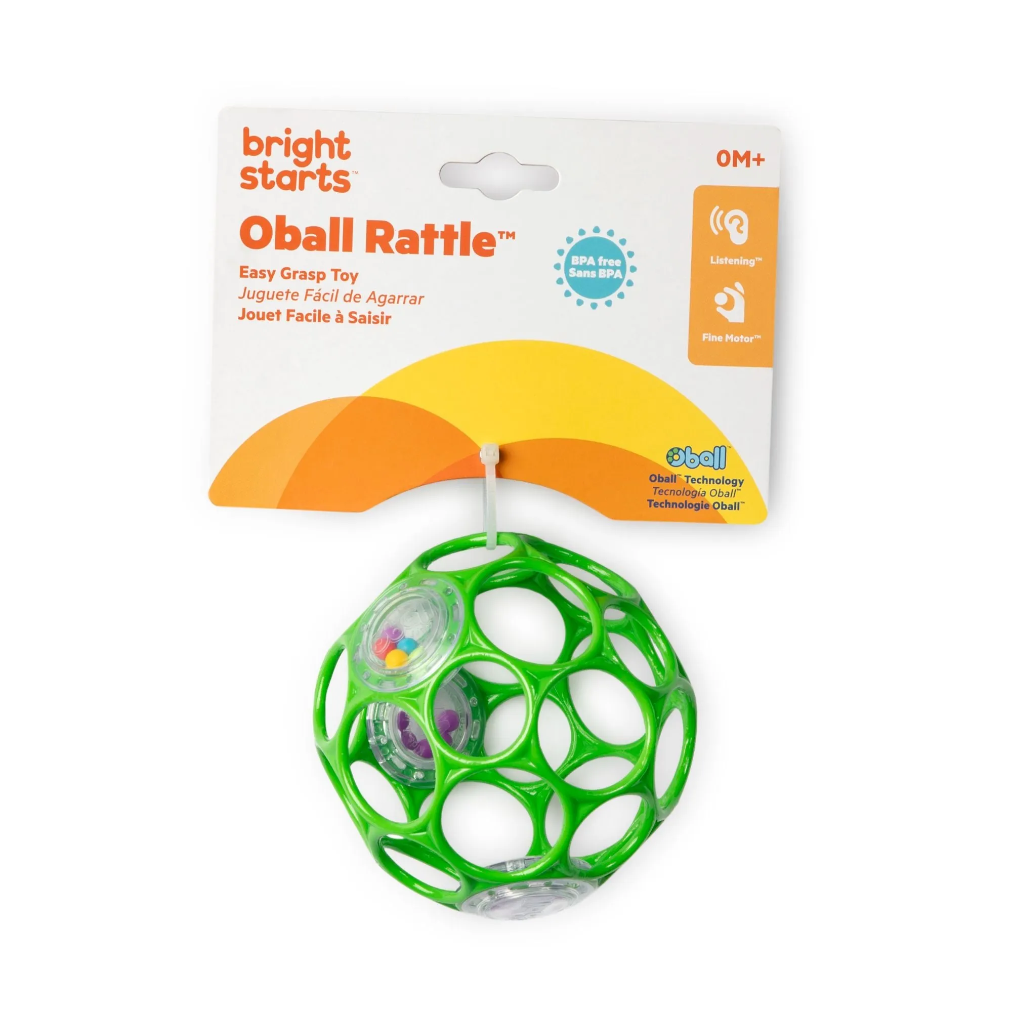 BRIGHT STARTS OBALL RATTLE BALL ASSORTED STYLES