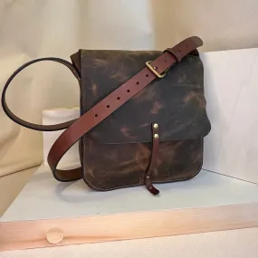 Brown Pull Up Forager Small Cross Body Leather Bag