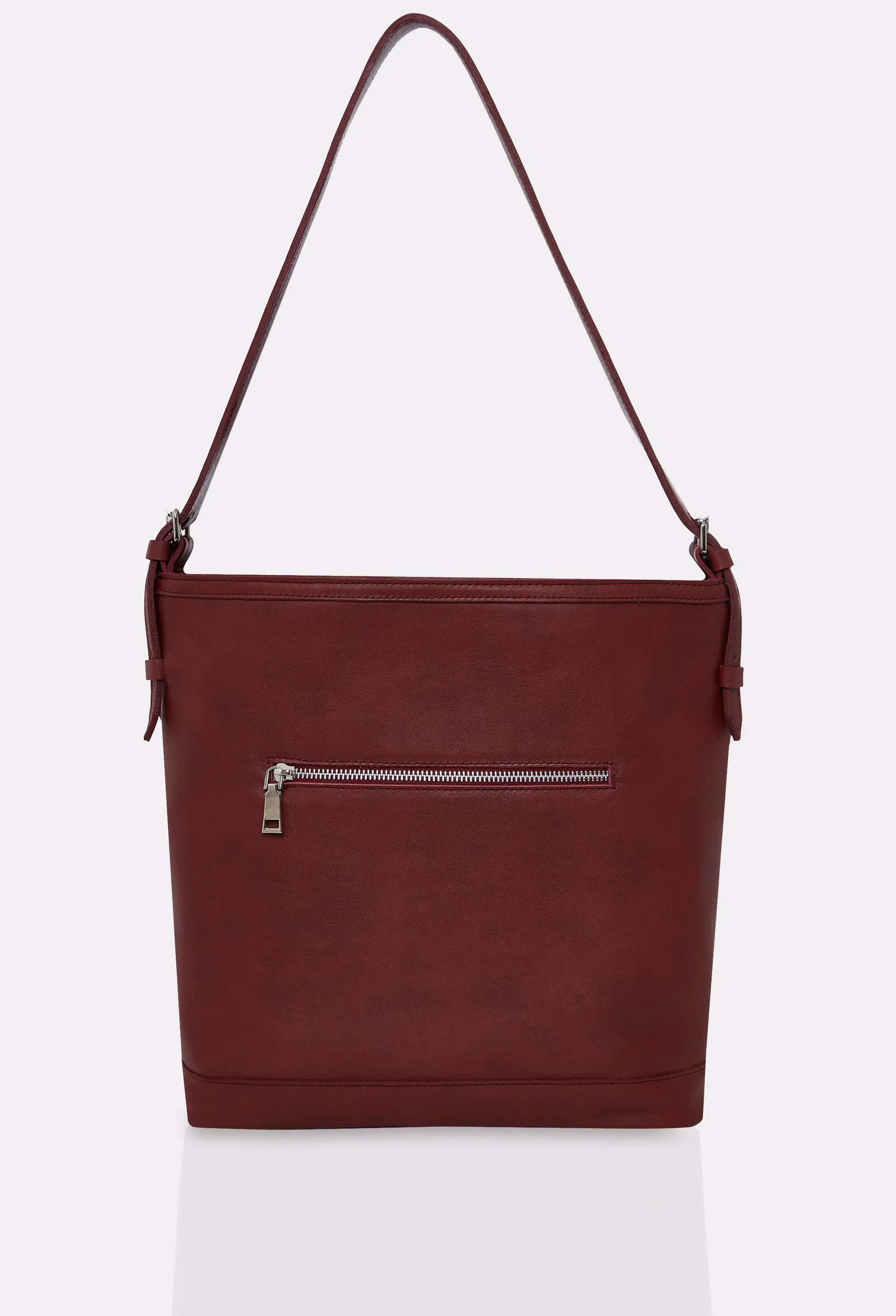 Burgundy Leather Tote Bag Montana