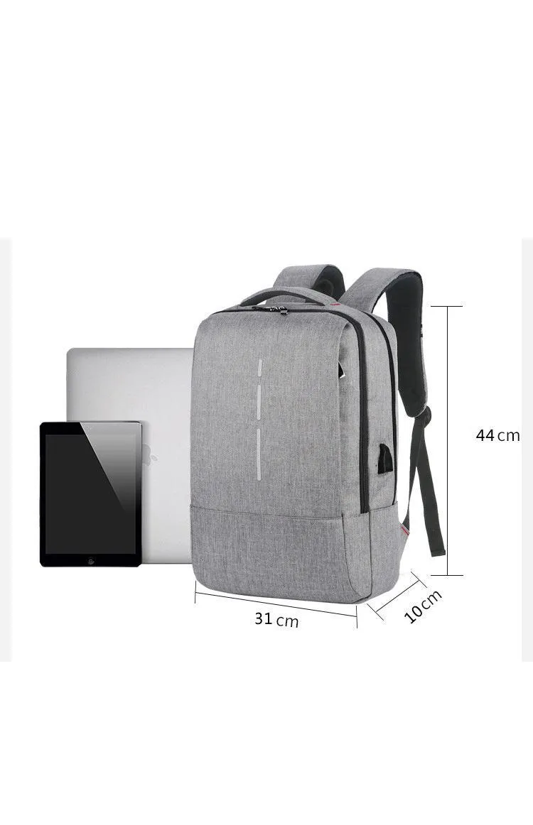 Business Oxford Waterproof Laptop Backpack-Grey