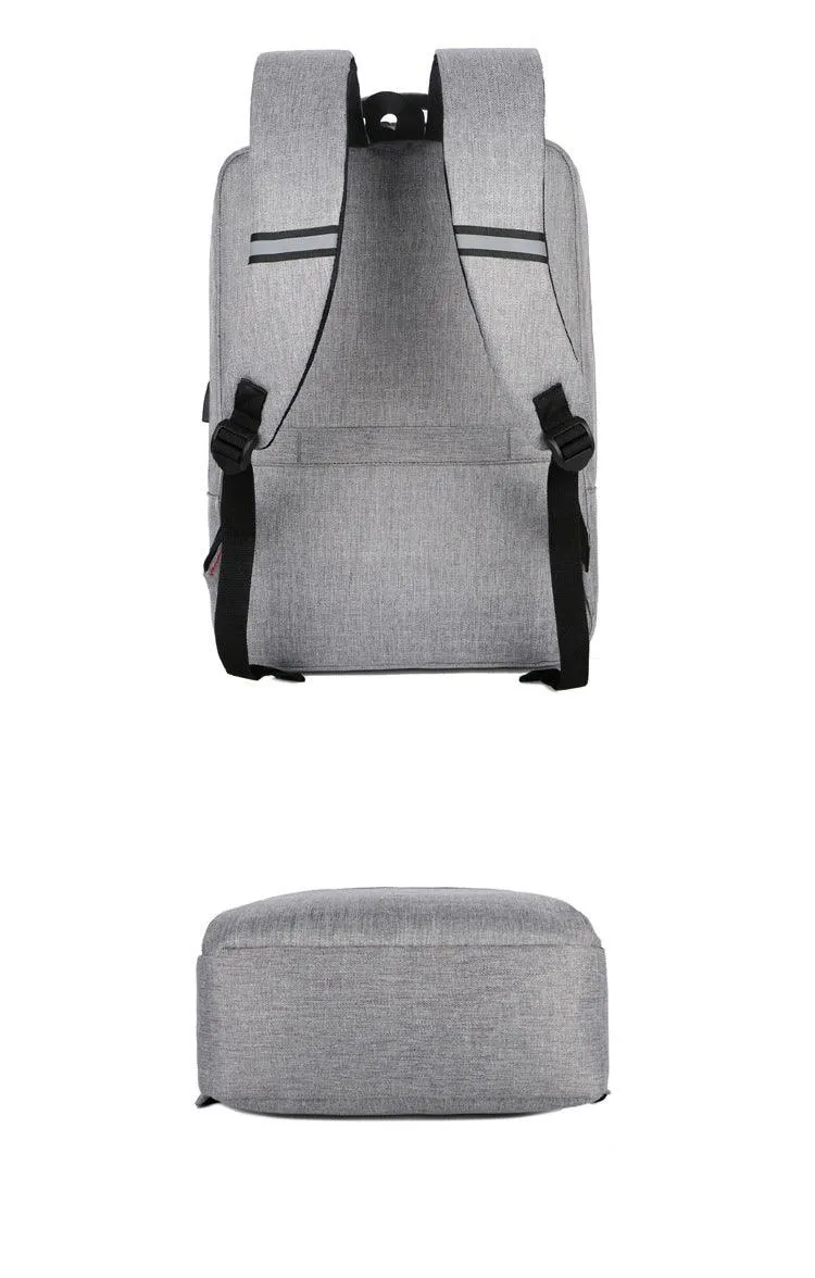 Business Oxford Waterproof Laptop Backpack-Grey