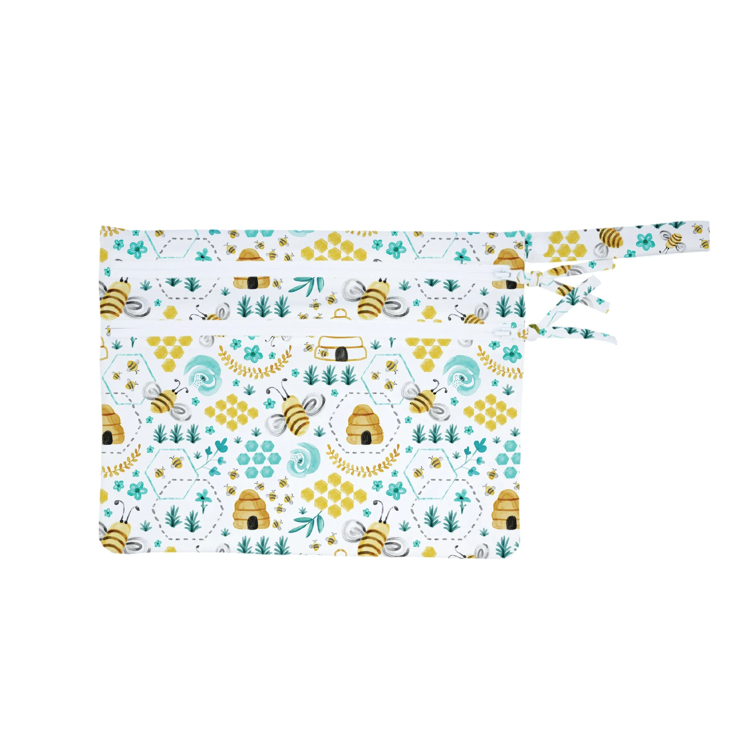 Busy Bees - Waterproof Wet Bag (For mealtime, on-the-go, and more!)