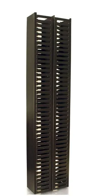 C2G Rack Mount Cable Management - Doubled Sided Vertical Cable Organizer For Server Racks - Universal 35" Design Attaches To Existing Rack Holes - Route Cables Through Front & Back Finger Duct