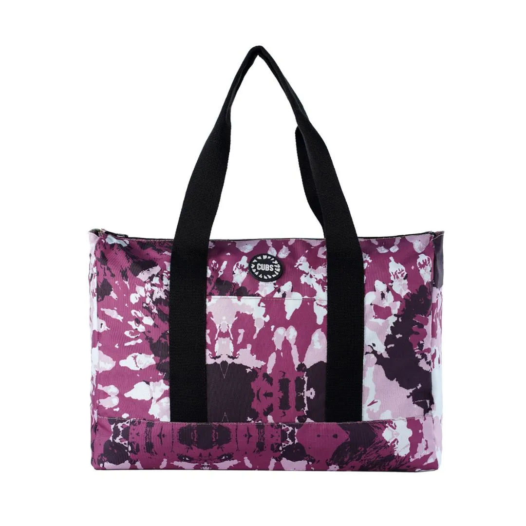 Cacti & Burgendy Tie Dye Double face Tote Bag