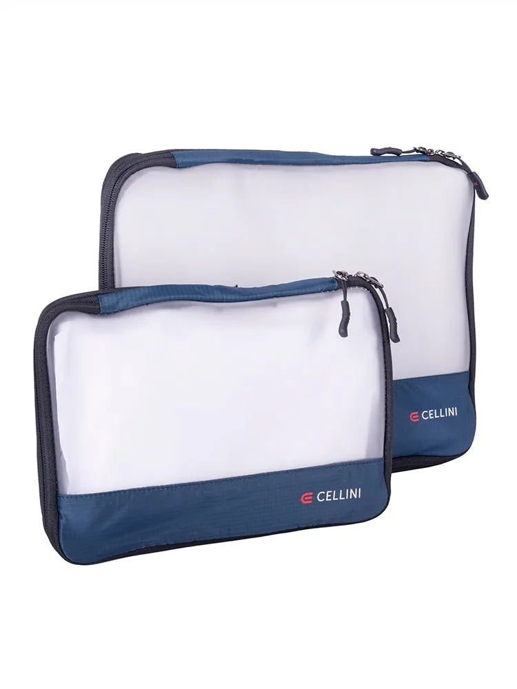 Cellini 2 Pack Packing Cubes; Large and Medium | Navy