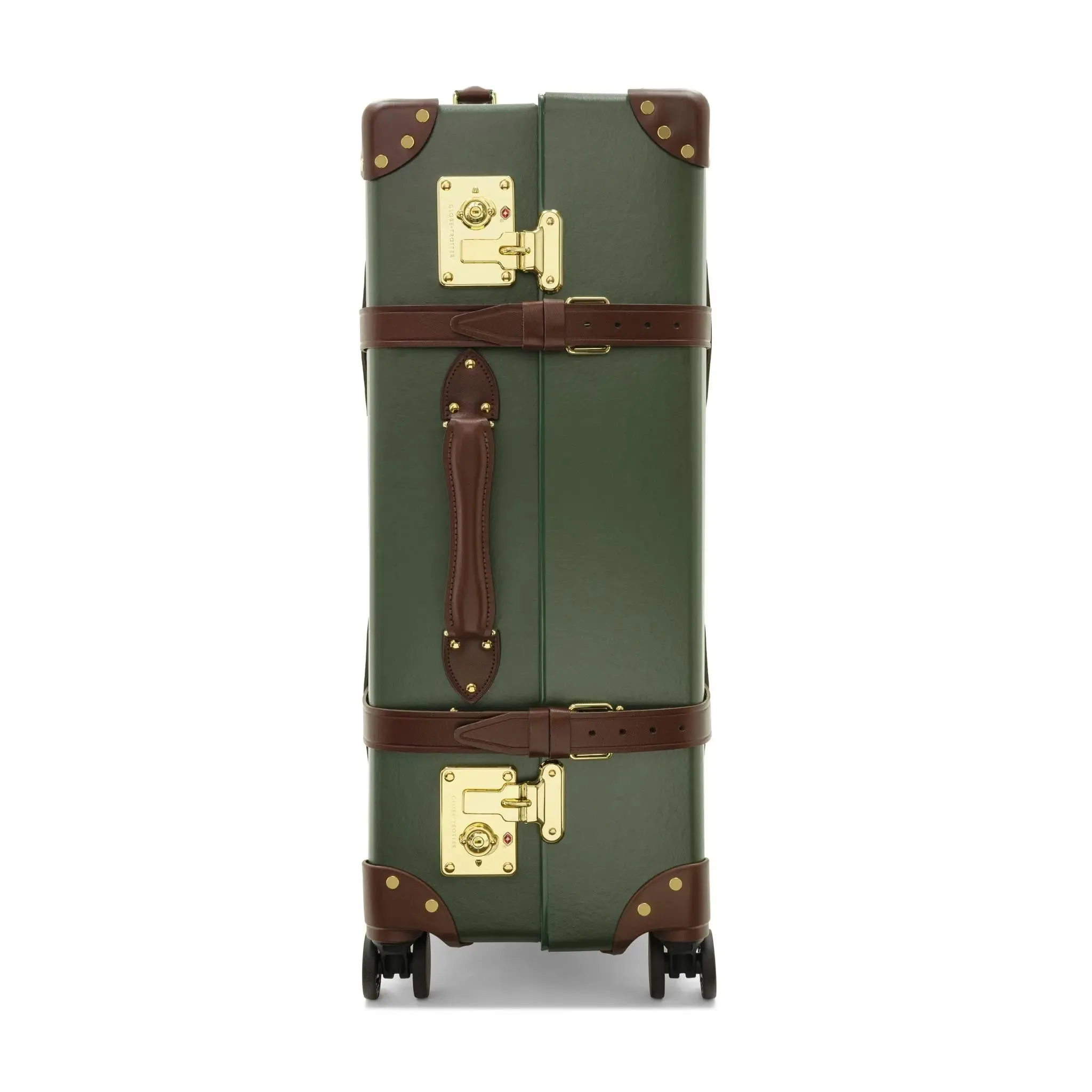 Centenary Large Check-In Case - 4 Wheels Green/Brown