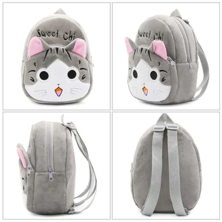 Charming Plush Cartoon Backpack for Little Girls - Perfect for Kindergarten Adventures