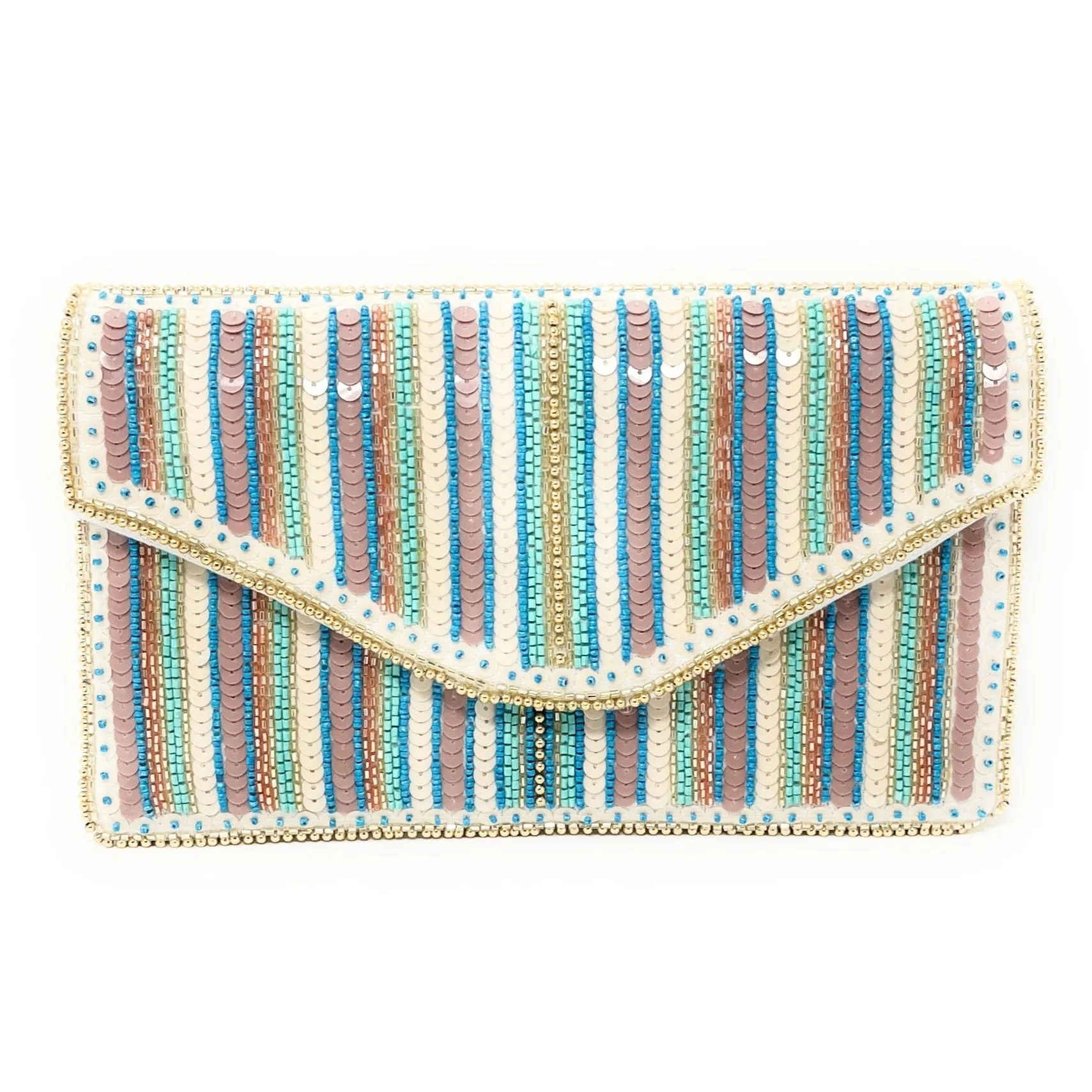 Cielo Beaded Sequin Clutch Purse