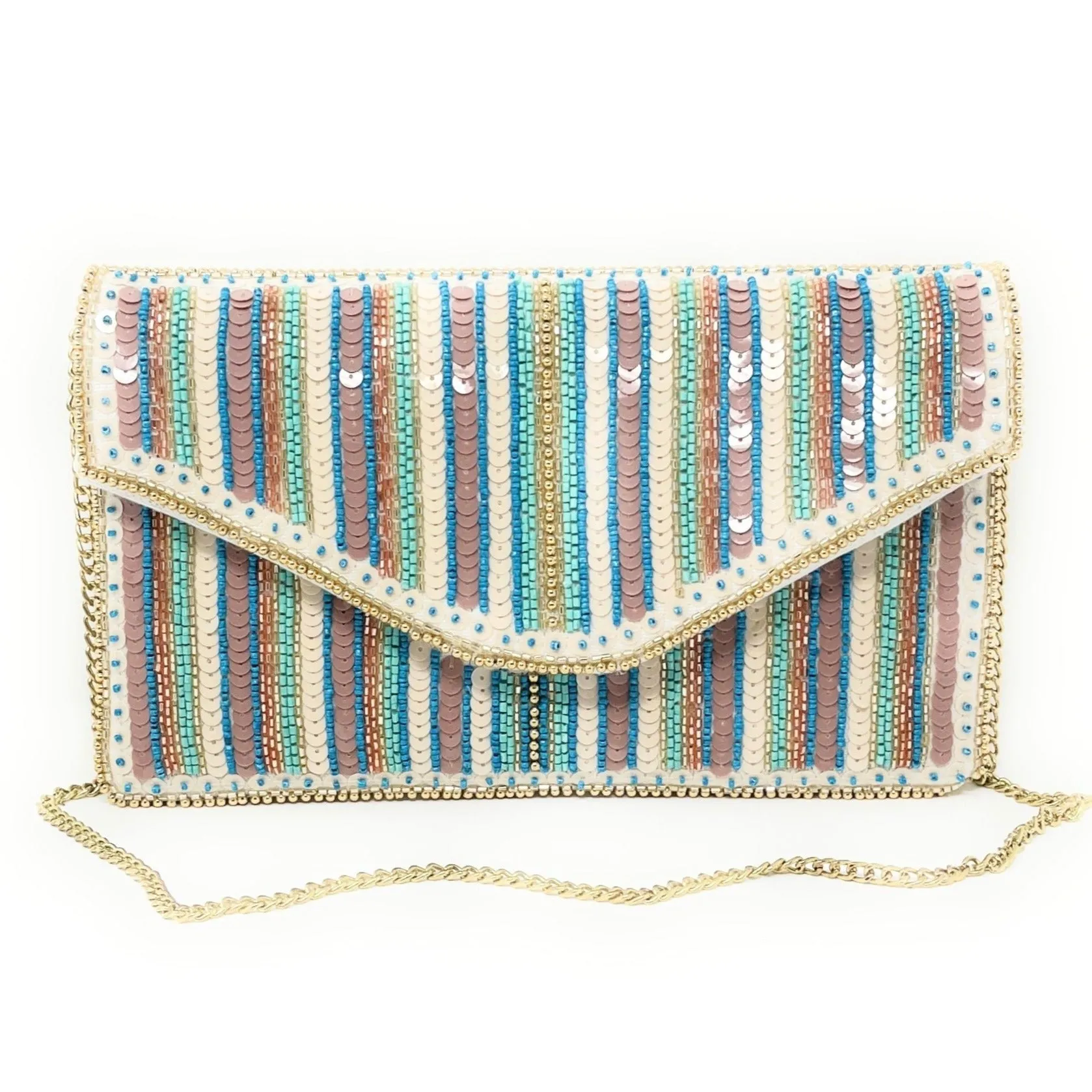 Cielo Beaded Sequin Clutch Purse