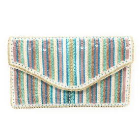 Cielo Beaded Sequin Clutch Purse