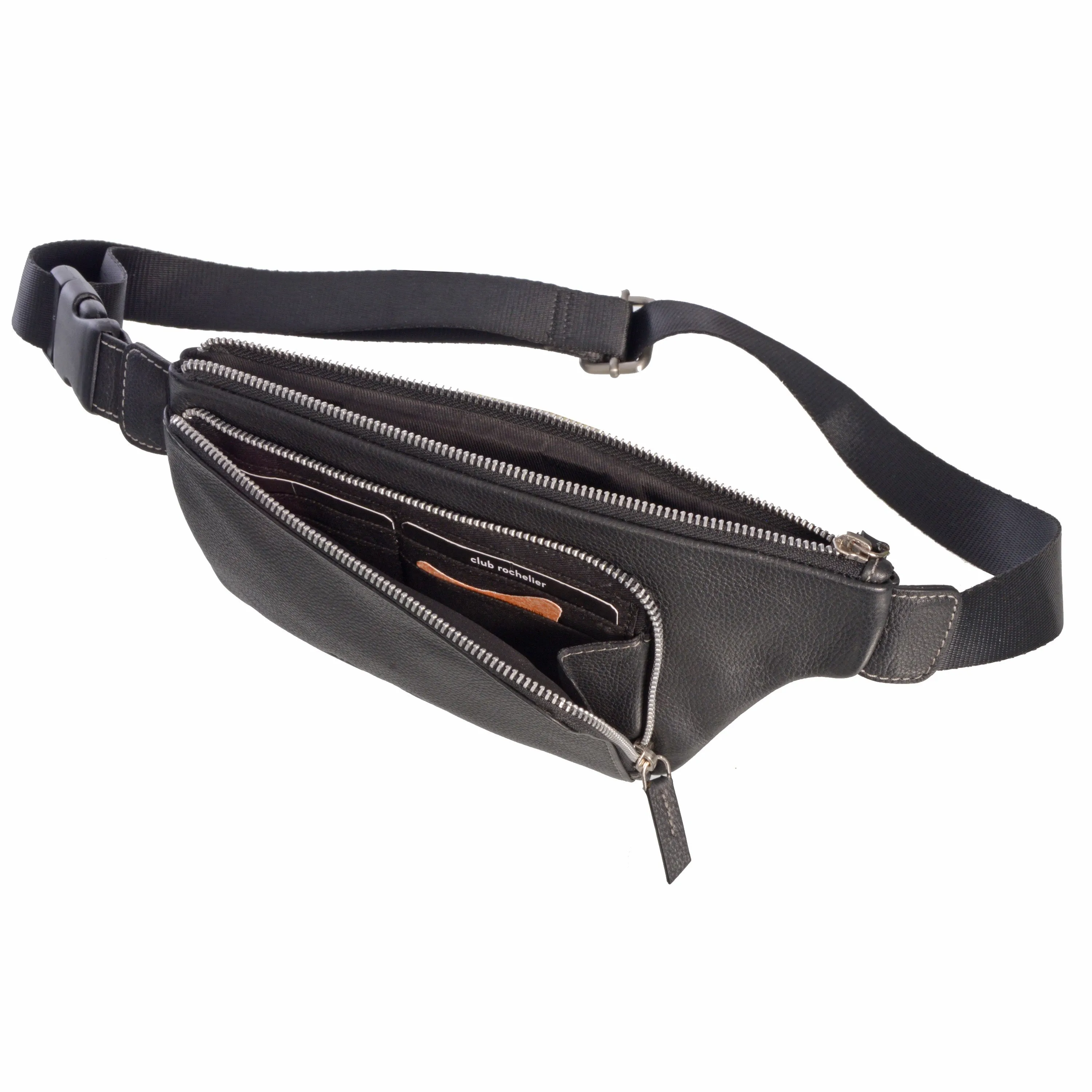 Club Rochelier Double Zipper Belt Bag and Card Holder